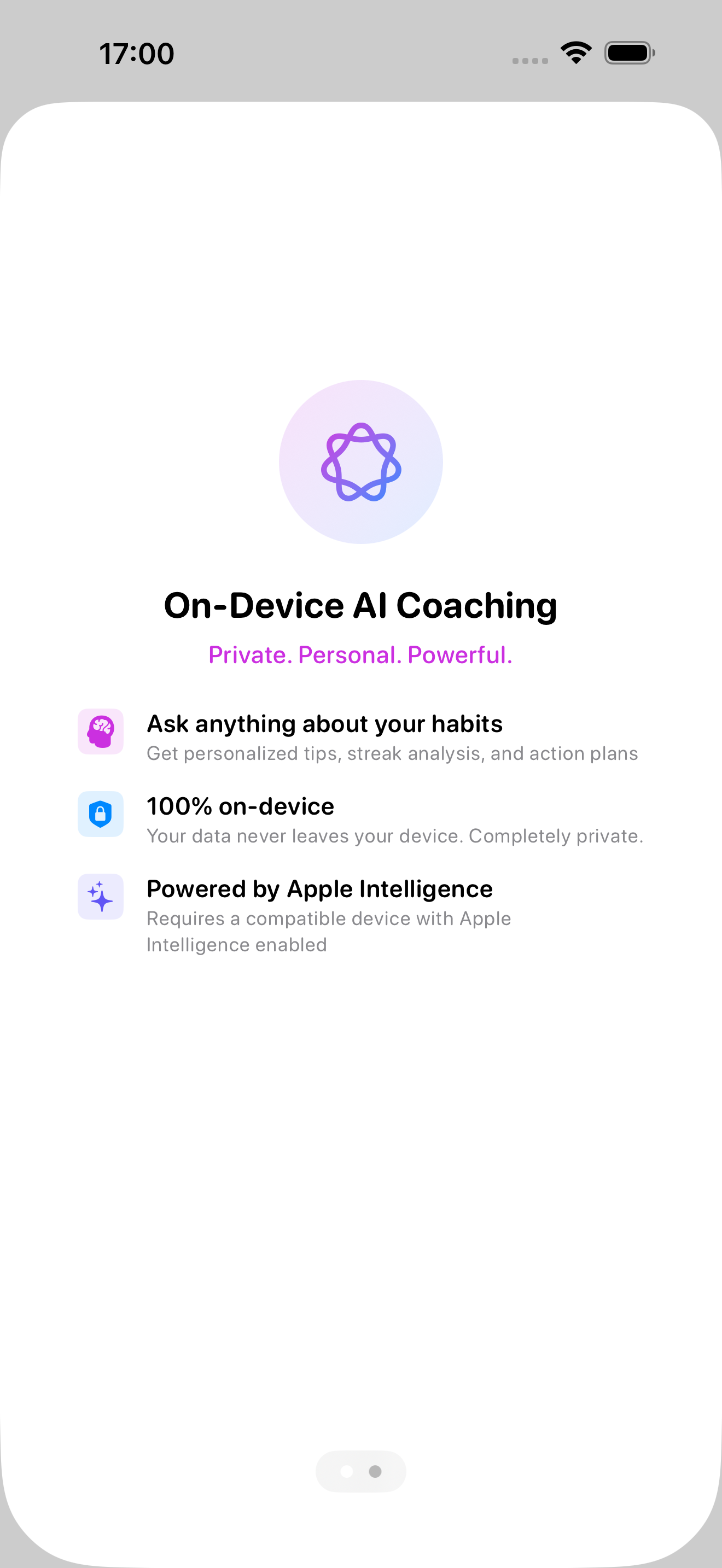 Vestig On-Device AI Coaching introduction