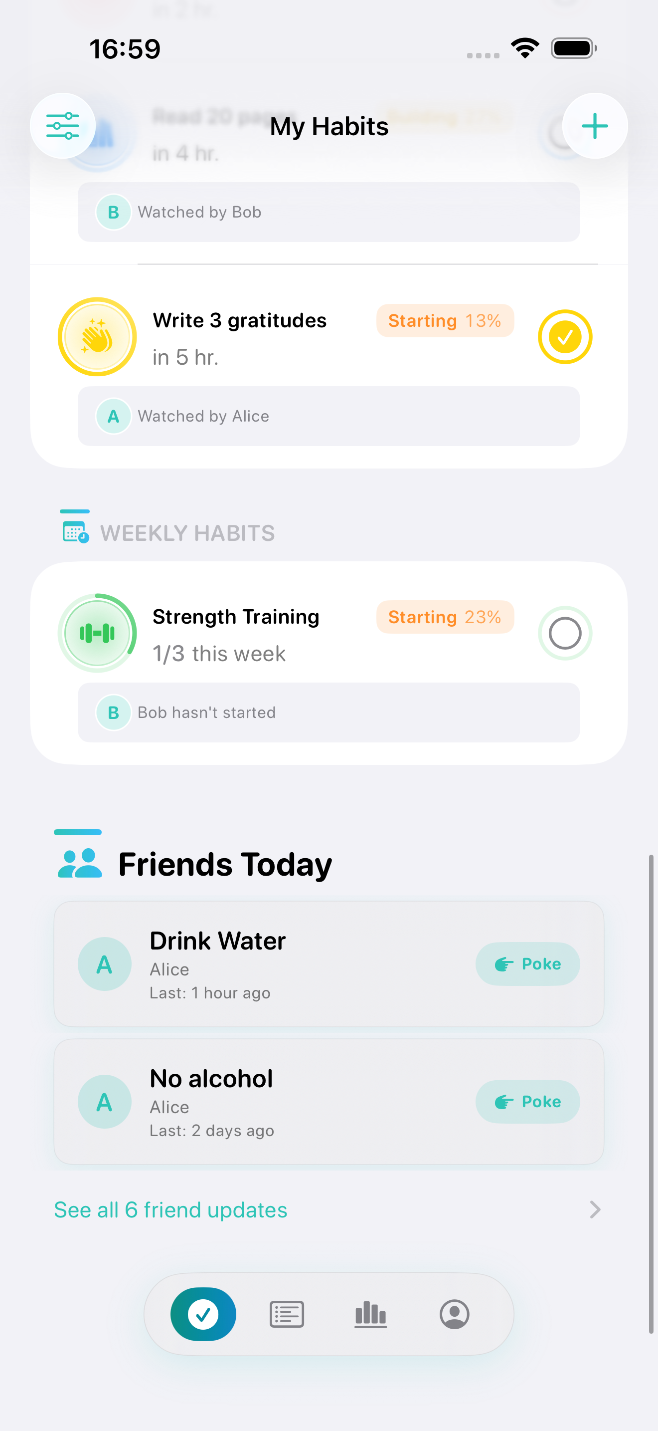 Vestig friends today with shared habits