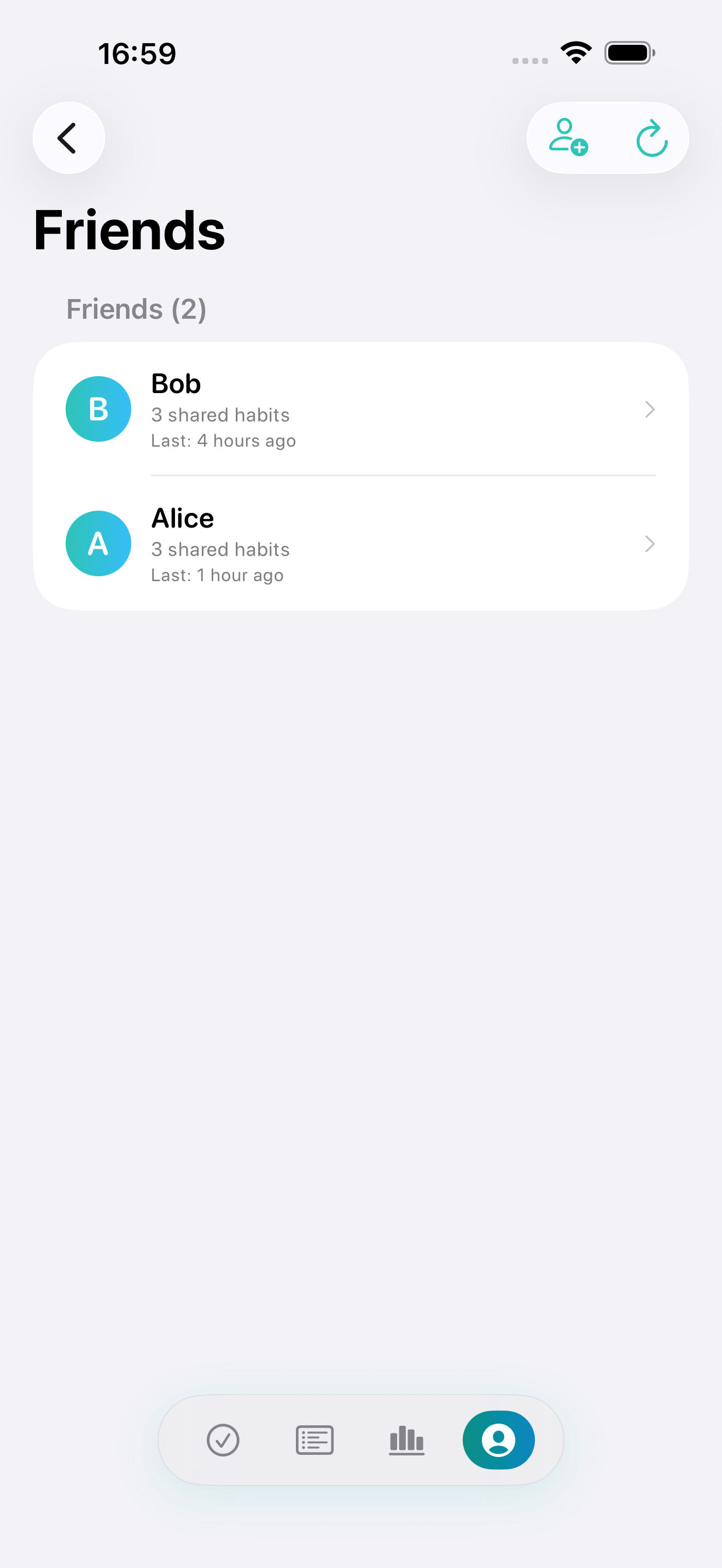 Vestig friends list