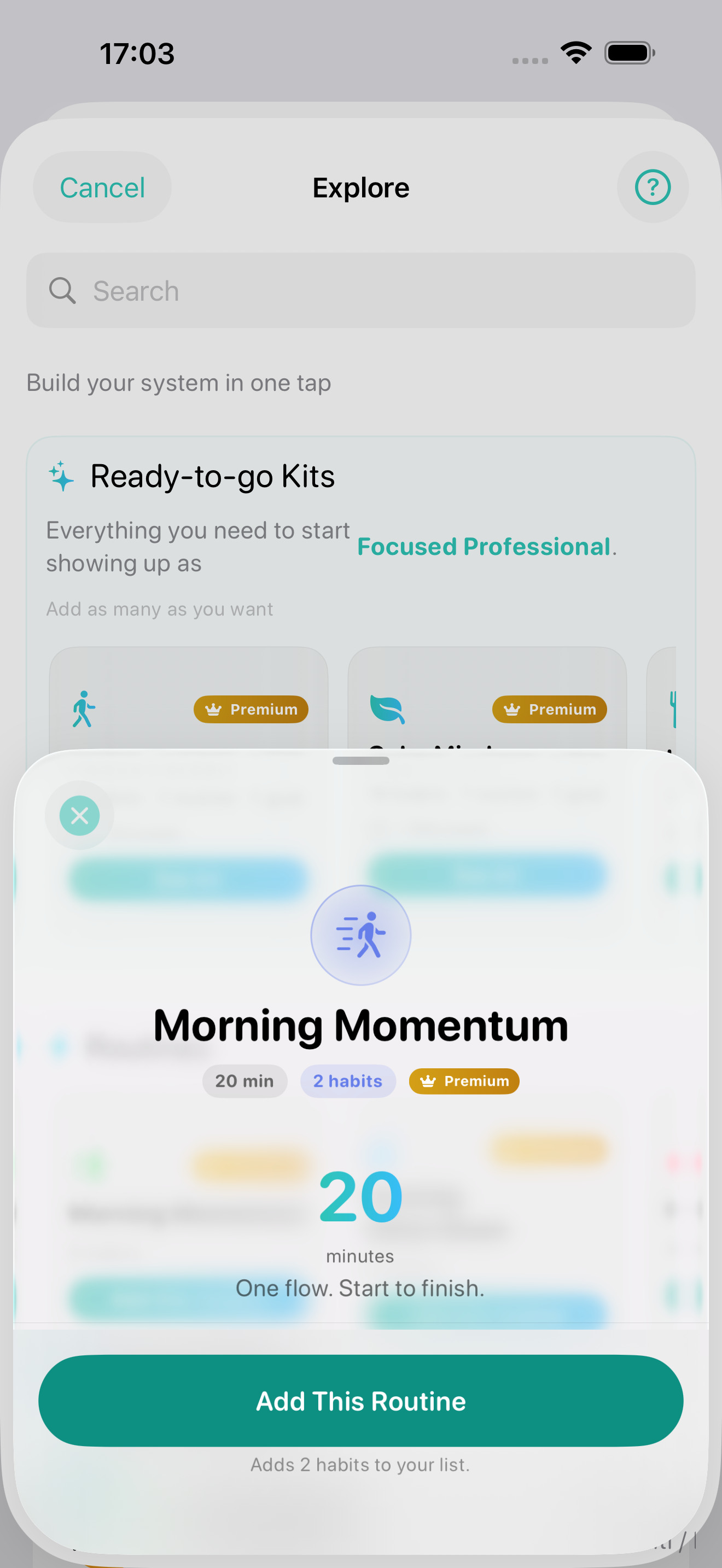 Vestig routine kits explorer